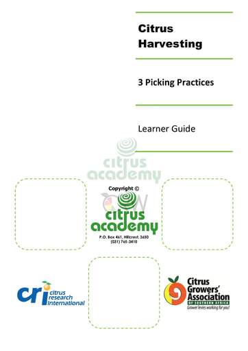 Module 3 - Orchard Sanitation