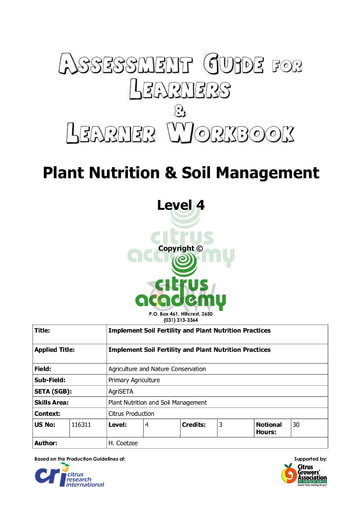 Assessment Guide for Learners