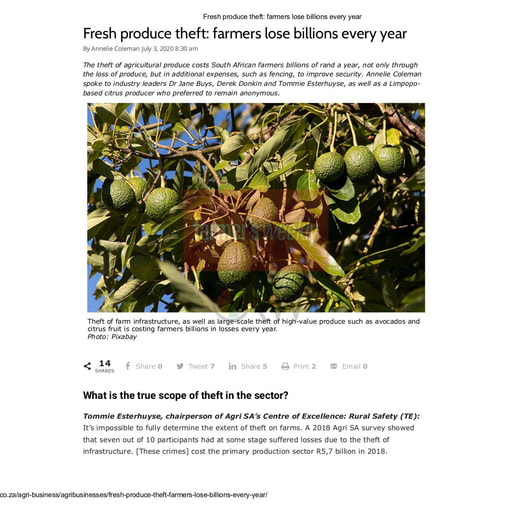Fresh produce theft farmers lose billions every year