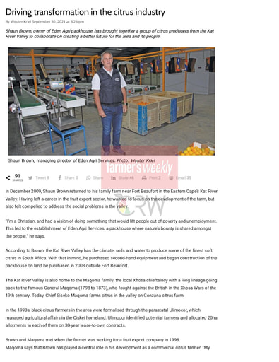 Driving transformation in the citrus industry