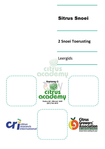 Module 2 - Snoei Toerusting