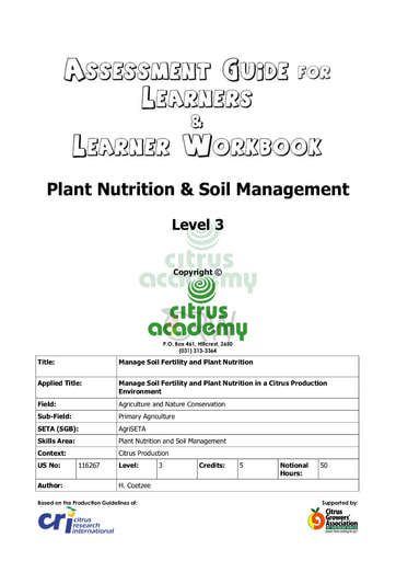 Assessment Guide for Learners