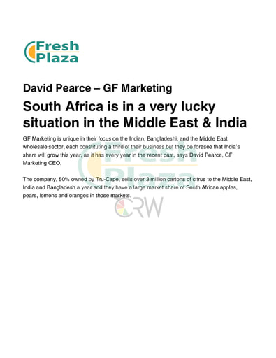 South Africa is in a very lucky situation in the Middle East & India