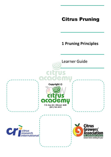 Citrus Pruning Learner Guide